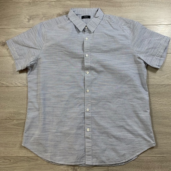 Theory Coppolo Drott Button Front Short Sleeve Shirt - Picture 2 of 9